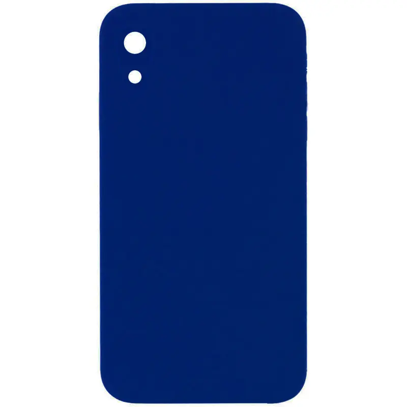 Чехол Silk Square Full Camera Protective (AA) NO LOGO для Apple iPhone XR (6.1"), Синий / Deep navy, Силикон, купить оптом с доставкой