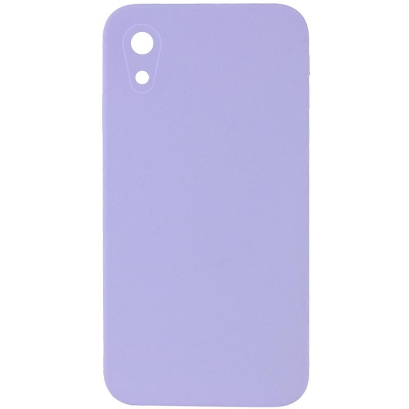 Чехол Silicone Case Square Full Camera Protective (AA) для Apple iPhone XR (6.1) | Микрофибра на картинке №1