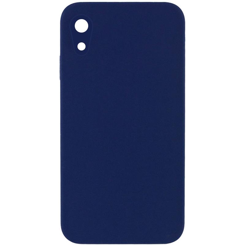 Чехол Silicone Case Square Full Camera Protective (AA) для Apple iPhone XR (6.1) | Микрофибра на картинке №1