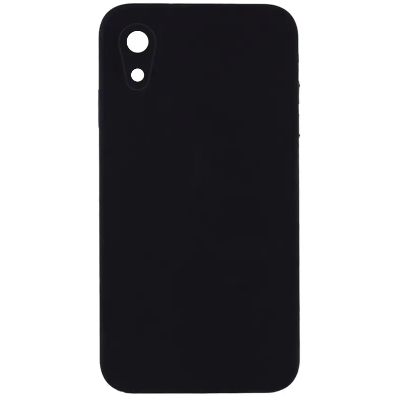 Чехол Silk Square Full Camera Protective (AA) NO LOGO для Apple iPhone XR (6.1"), Черный / Black, Силикон, купить оптом с доставкой