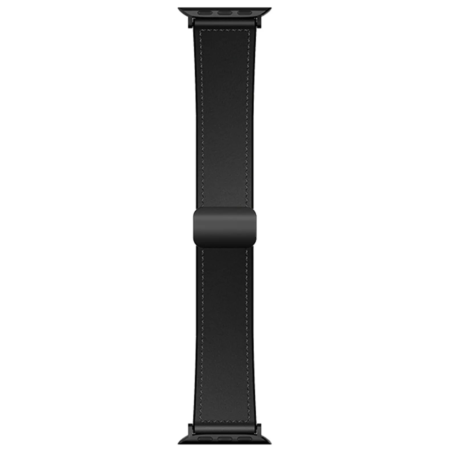 Ремінець Hoco WA34 Basic magnetic buckle silicone leather strap для Apple watch 38/40/41/42mm, Black, Штучна шкіра, купити оптом з доставкою