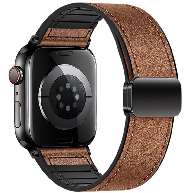 Ремінець Hoco WA34 Basic magnetic buckle silicone leather strap для Apple watch 38/40/41/42mm на малюнкі №2