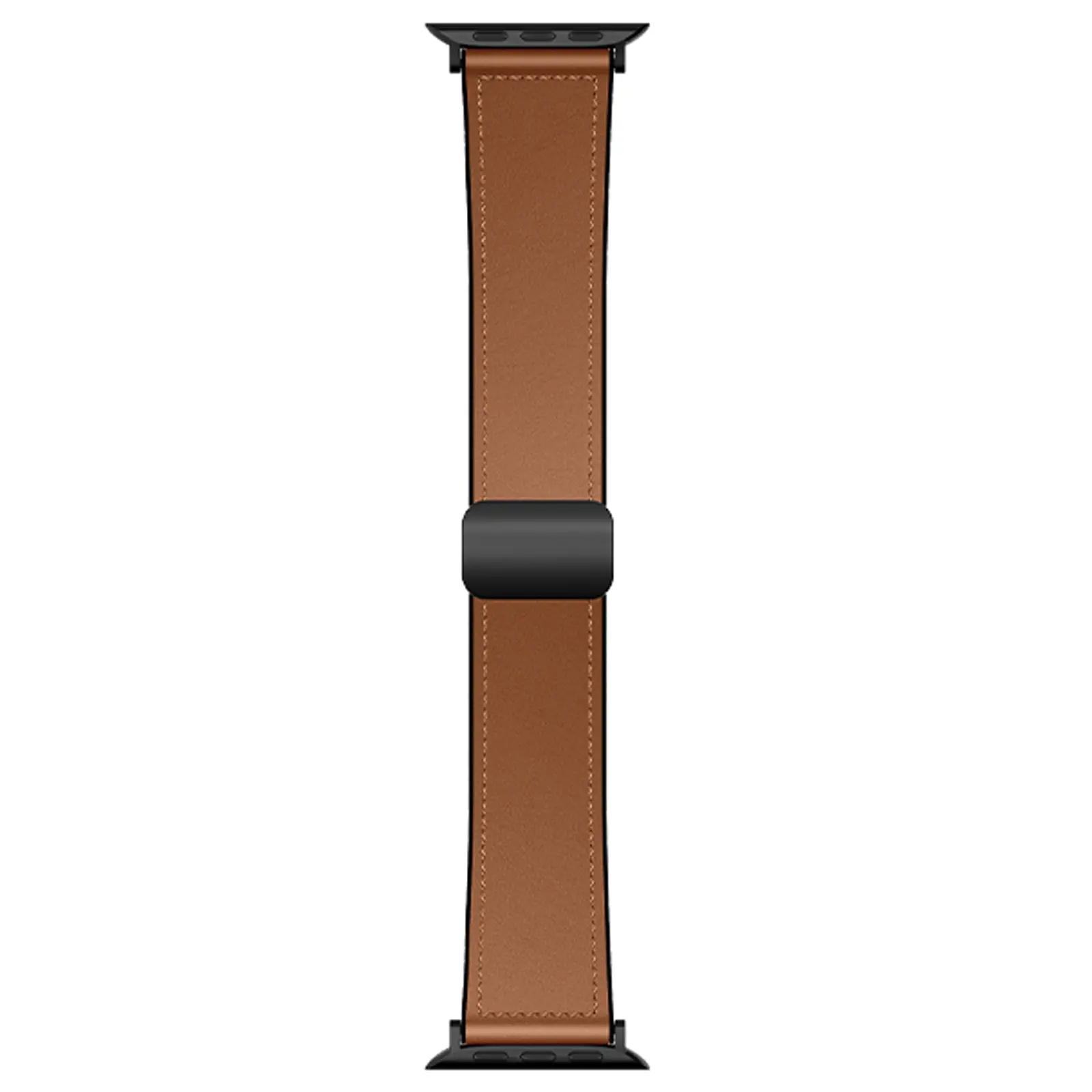 Ремінець Hoco WA34 Basic magnetic buckle silicone leather strap для Apple watch 38/40/41/42mm, Brown, Штучна шкіра, купити оптом з доставкою