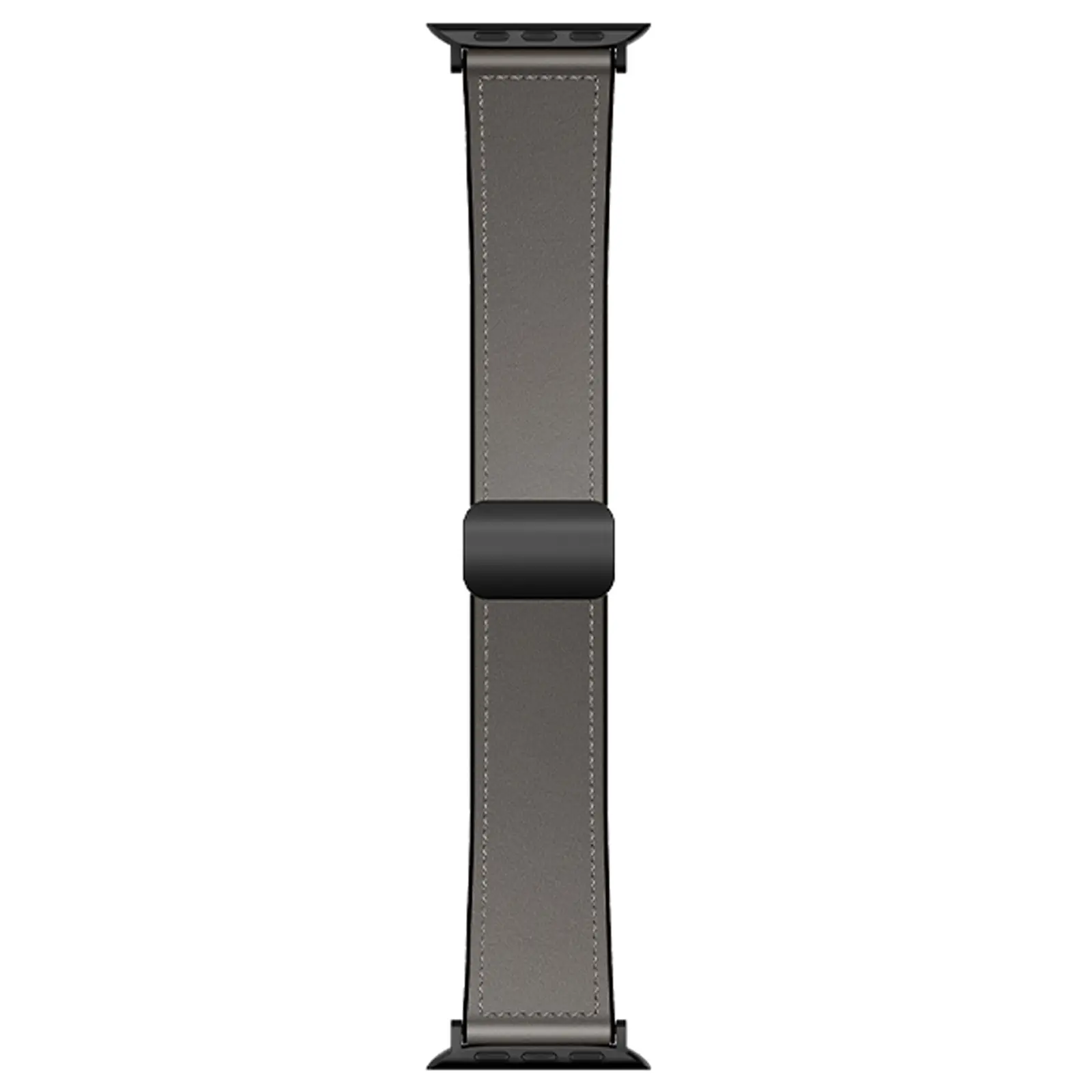 Ремінець Hoco WA34 Basic magnetic buckle silicone leather strap для Apple watch 38/40/41/42mm, Dark Gray, Штучна шкіра, купити оптом з доставкою