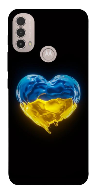 Чехол itsPrint Серце України для Motorola Moto E40, love ukraine, купить оптом с доставкой