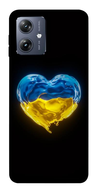 Чехол itsPrint Серце України для Motorola Moto G54, love ukraine, купить оптом с доставкой