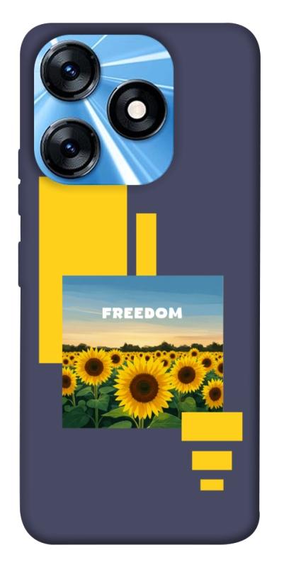 Чехол itsPrint Квітуча свобода для TECNO Spark 10 Pro, love ukraine, купить оптом с доставкой