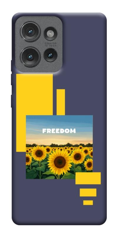 Чехол itsPrint Квітуча свобода для Motorola Edge 50, love ukraine, купить оптом с доставкой