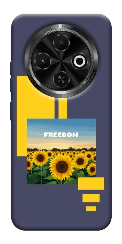 Чохол itsPrint Квітуча свобода для TECNO Spark 30C, love ukraine, купити оптом з доставкою