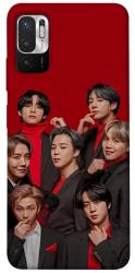 Чехол itsPrint BTS in red для Xiaomi Redmi Note 10 5G