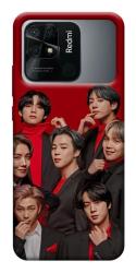 Чехол itsPrint BTS in red для Xiaomi Redmi 10C