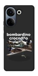 Чехол itsPrint Bombardino Crocodilo volante для TECNO Camon 20 Pro (CK7n)