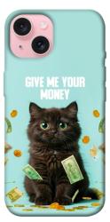 Чехол itsPrint Money cat для Apple iPhone 15 (6.1")