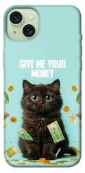 Чехол itsPrint Money cat для Apple iPhone 15 Plus (6.7")