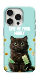 Чохол itsPrint Money cat для Apple iPhone 16 Pro (6.3")