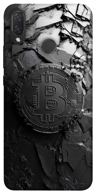 Чехол itsPrint Dark bitcoin для Huawei P Smart+ (nova 3i), деньги, купить оптом с доставкой