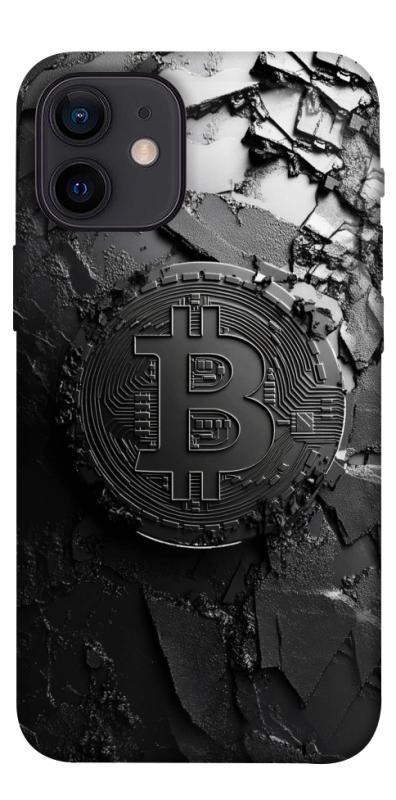 Чехол itsPrint Dark bitcoin для Apple iPhone 12 mini (5.4"), деньги, купить оптом с доставкой
