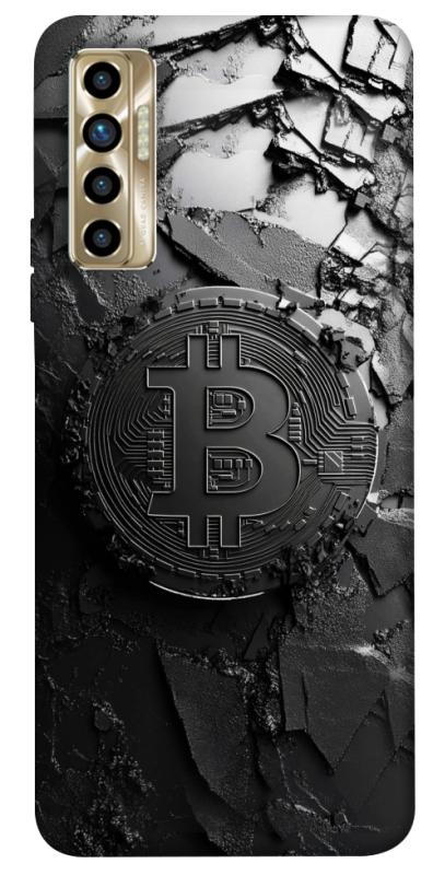 Чехол itsPrint Dark bitcoin для TECNO Camon 17P, деньги, купить оптом с доставкой