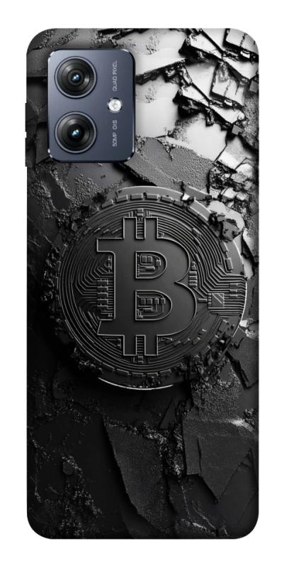 Чехол itsPrint Dark bitcoin для Motorola Moto G54, деньги, купить оптом с доставкой