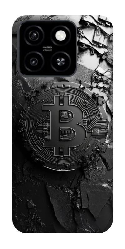 Чехол itsPrint Dark bitcoin для ZTE Blade A55 4G, деньги, купить оптом с доставкой