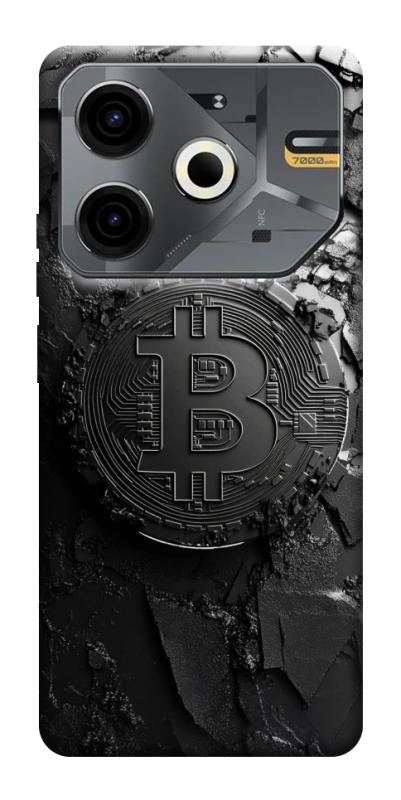 Чехол itsPrint Dark bitcoin для TECNO Pova 6 Neo (LI6), деньги, купить оптом с доставкой