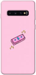 Чехол itsPrint Simple pink money для Samsung Galaxy S10