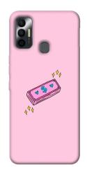 Чехол itsPrint Simple pink money для TECNO Spark 7