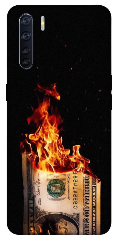 Чехол itsPrint Money burn для Oppo A91, деньги, купить оптом с доставкой