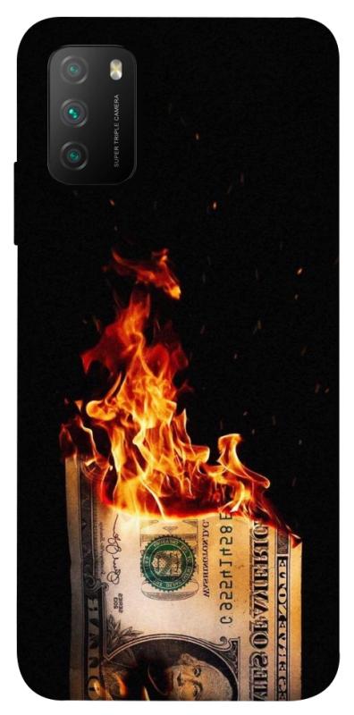 Чехол itsPrint Money burn для Xiaomi Poco M3, деньги, купить оптом с доставкой