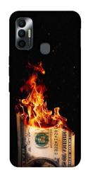Чехол itsPrint Money burn для TECNO Spark 7