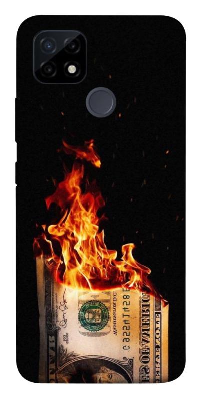 Чехол itsPrint Money burn для Realme C21Y, деньги, купить оптом с доставкой