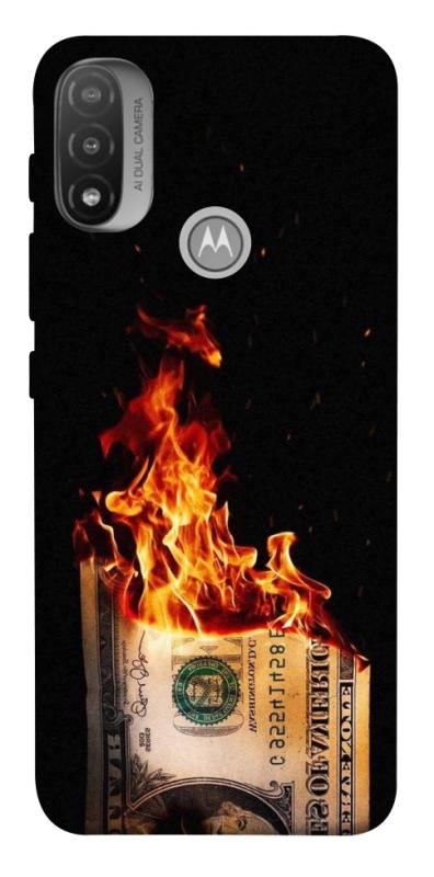 Чехол itsPrint Money burn для Motorola Moto E20, деньги, купить оптом с доставкой