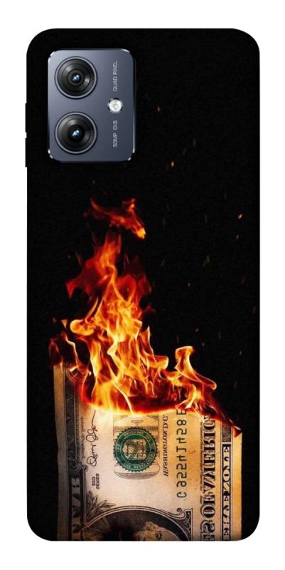 Чехол itsPrint Money burn для Motorola Moto G54, деньги, купить оптом с доставкой