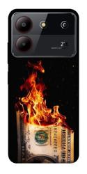Чехол itsPrint Money burn для ZTE Blade A54 4G