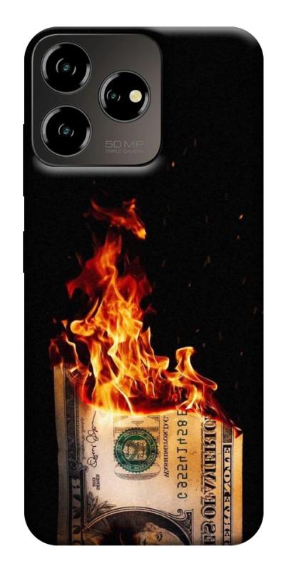 Чехол itsPrint Money burn для ZTE Blade V50 Desing 4G, деньги, купить оптом с доставкой