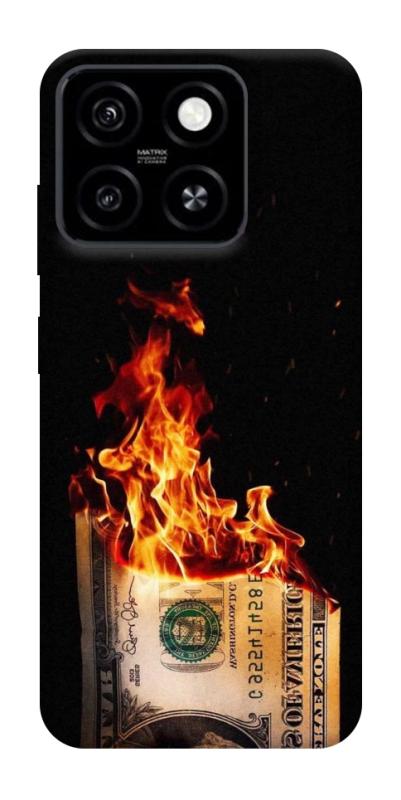Чехол itsPrint Money burn для ZTE Blade A55 4G, деньги, купить оптом с доставкой