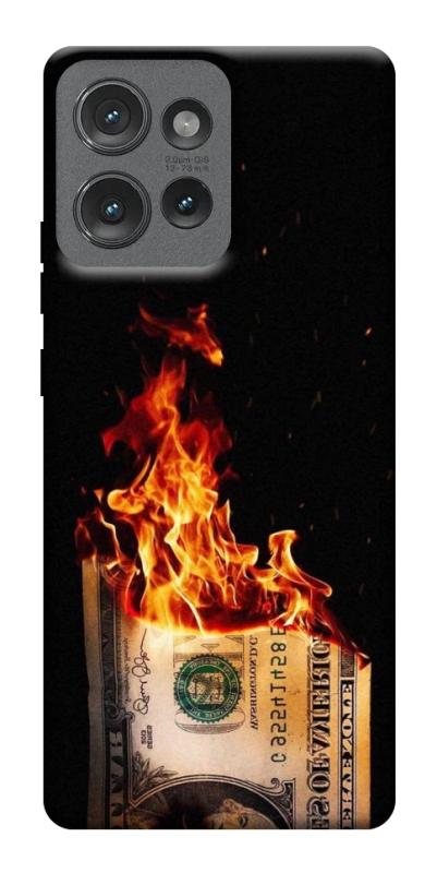 Чехол itsPrint Money burn для Motorola Edge 50, деньги, купить оптом с доставкой