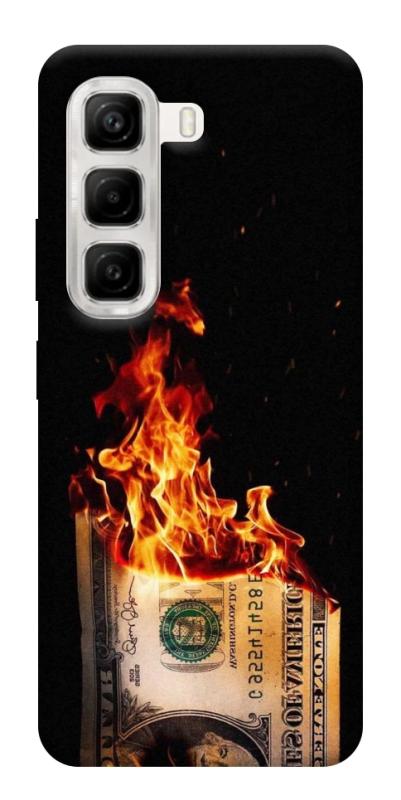 Чехол itsPrint Money burn для Infinix Hot 50 4G, деньги, купить оптом с доставкой
