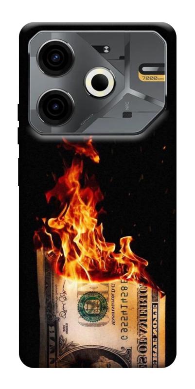 Чехол itsPrint Money burn для TECNO Pova 6 Neo (LI6), деньги, купить оптом с доставкой