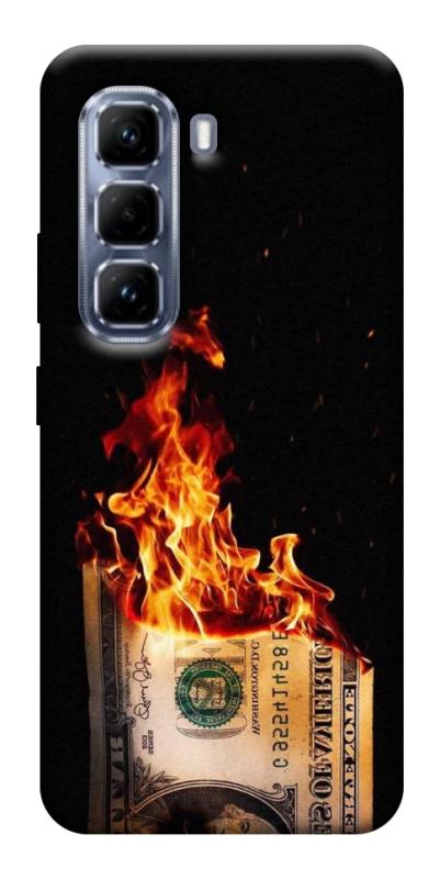 Чехол itsPrint Money burn для Infinix Hot 50 Pro, деньги, купить оптом с доставкой