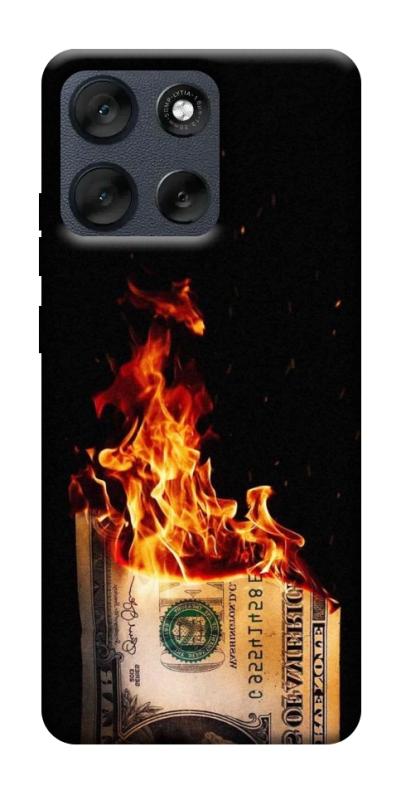 Чехол itsPrint Money burn для Motorola Moto G56 5G, деньги, купить оптом с доставкой