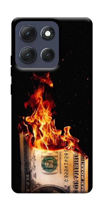 Чехол itsPrint Money burn для Motorola Moto G86 Power, деньги, купить оптом с доставкой