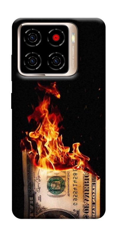 Чехол itsPrint Money burn для ZTE Blade A56, деньги, купить оптом с доставкой