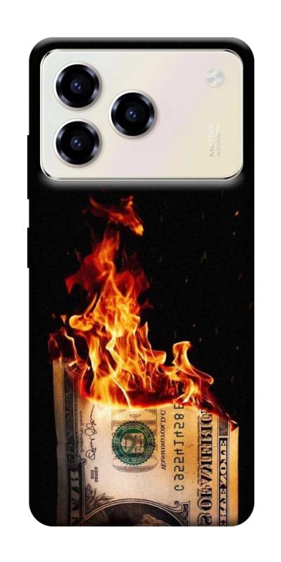Чехол itsPrint Money burn для ZTE Blade A76, деньги, купить оптом с доставкой