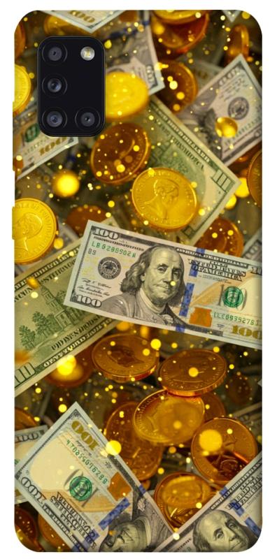 Чехол itsPrint Gold and dollars для Samsung Galaxy A31, деньги, купить оптом с доставкой