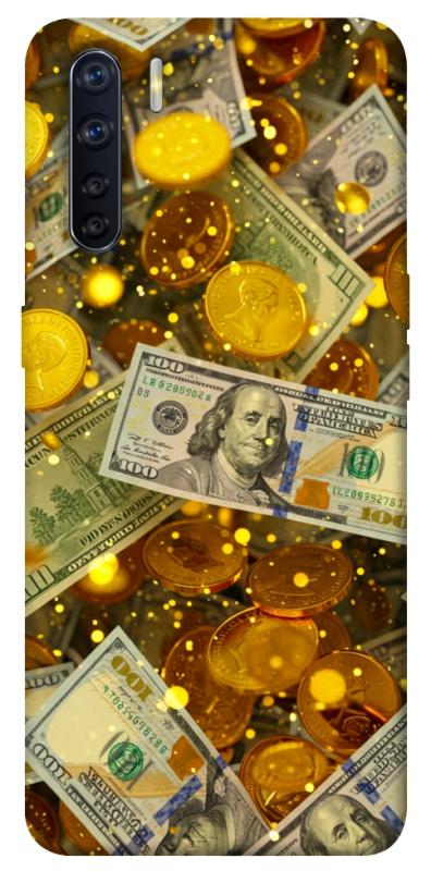 Чехол itsPrint Gold and dollars для Oppo A91, деньги, купить оптом с доставкой
