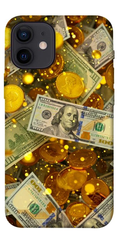 Чохол itsPrint Gold and dollars для Apple iPhone 12 mini (5.4"), гроші, купити оптом з доставкою