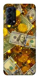 Чохол itsPrint Gold and dollars для Oppo Reno 5 4G