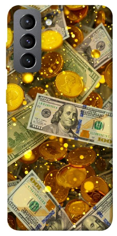 Чехол itsPrint Gold and dollars для Samsung Galaxy S21 FE, деньги, купить оптом с доставкой