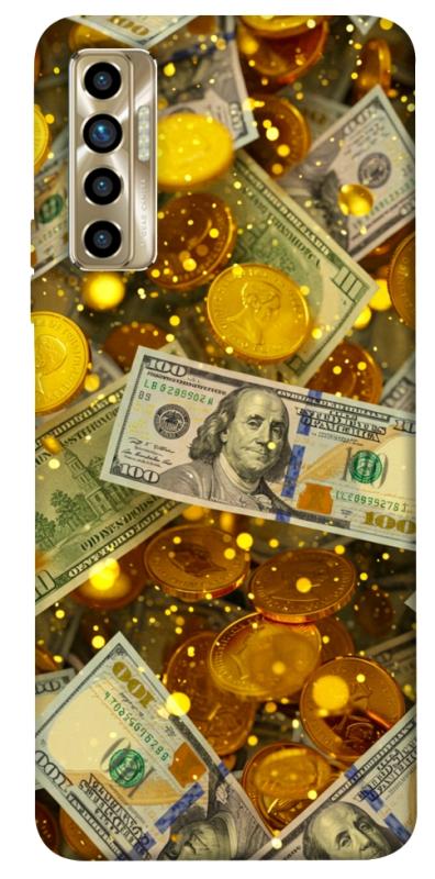 Чехол itsPrint Gold and dollars для TECNO Camon 17P, деньги, купить оптом с доставкой